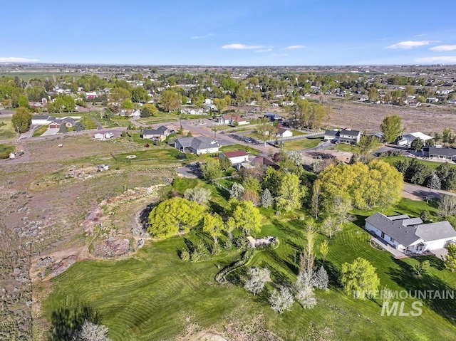 bird's eye view with a residential view