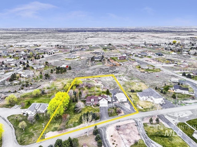bird's eye view with a residential view