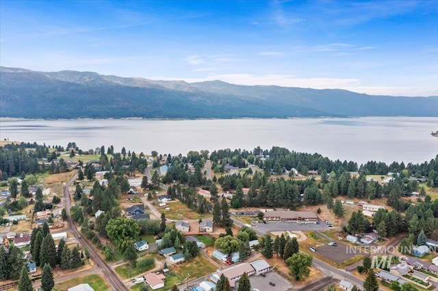 403 Antonette Cir, Cascade, ID 83611 - aerial view of property and surrounding area featuring a water and mountain view