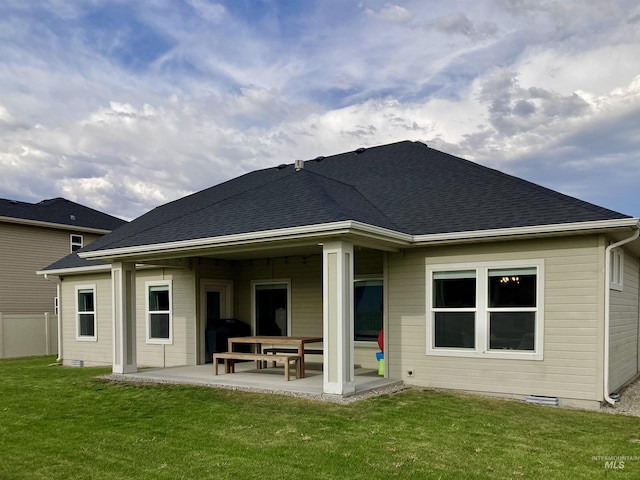 1983 Prospector Way, Twin Falls, ID 83301 - rear view of property featuring a patio area and a shingled roof