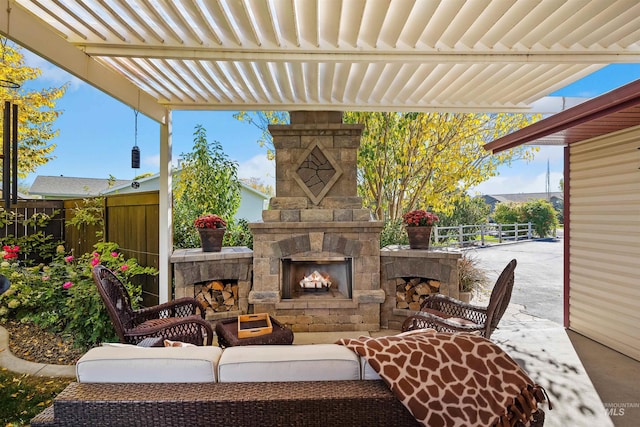 3195 N 3526e, Kimberly, ID 83341 - view of patio / terrace featuring an outdoor living space with a fireplace