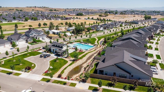 11706 W Lilium St, Star, ID 83669 - aerial view of residential area featuring a pool area