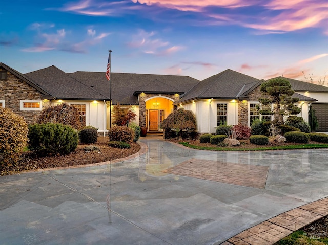 view of ranch-style home