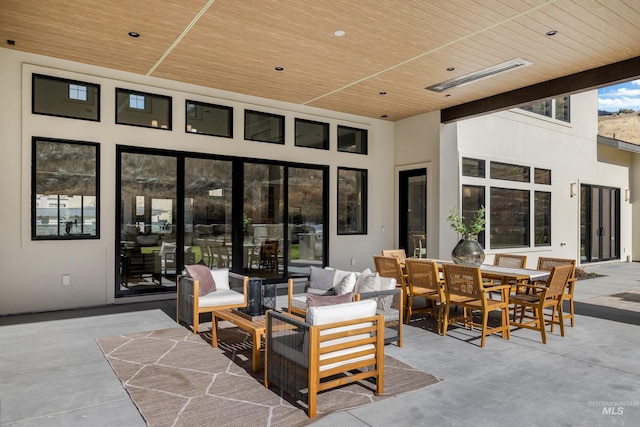 view of patio featuring an outdoor hangout area