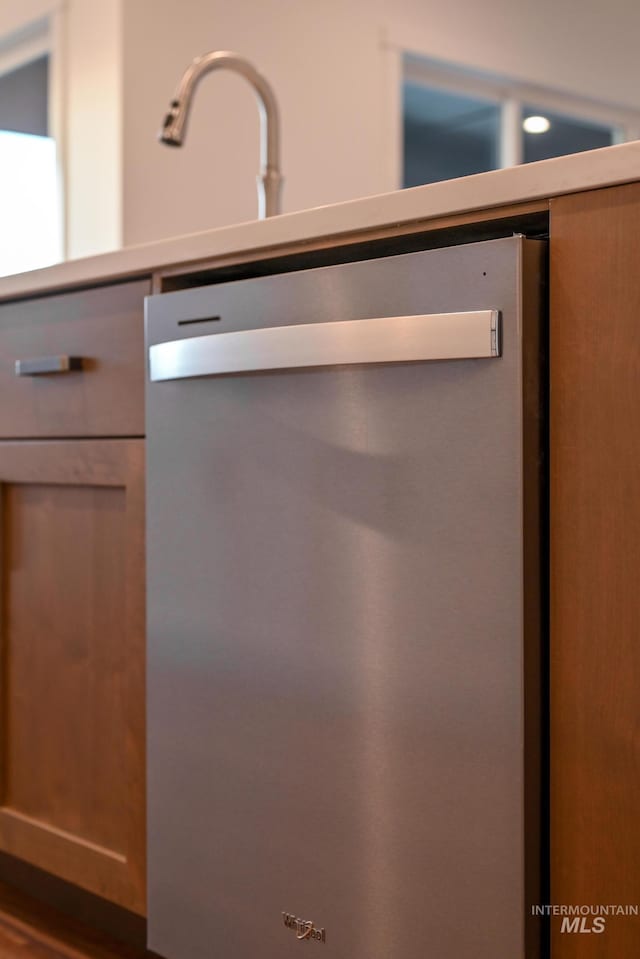 room details featuring stainless steel dishwasher
