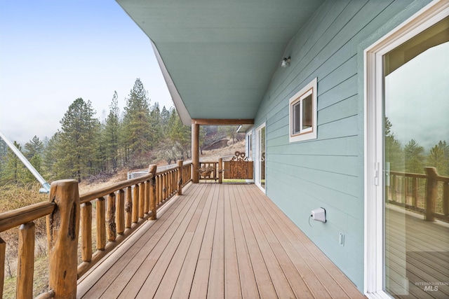 view of wooden terrace