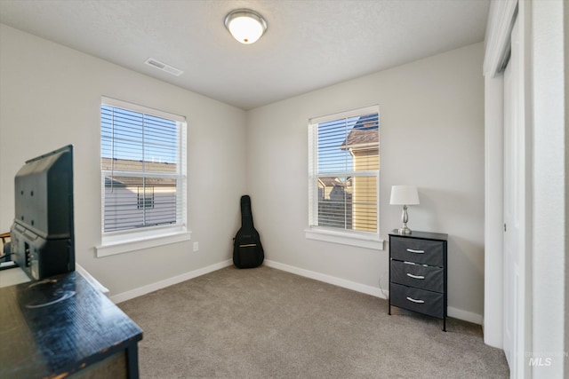 view of carpeted office