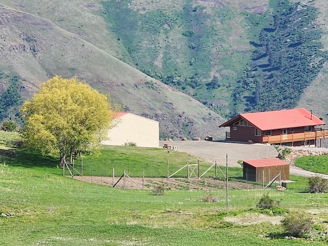 exterior space featuring a rural view