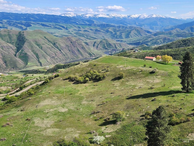 mountain view with a rural view