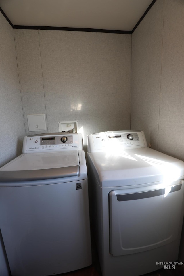 laundry area with washer and dryer and laundry area