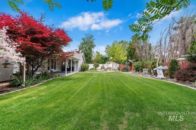 3428 N Columbine Ave, Boise, ID 83713 - view of yard featuring a patio area