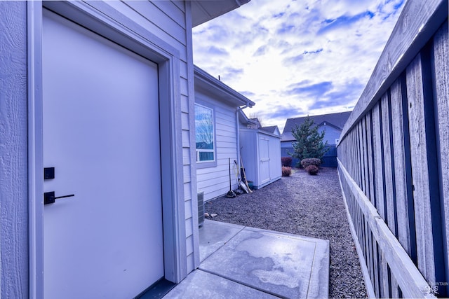 view of home's exterior featuring a patio area