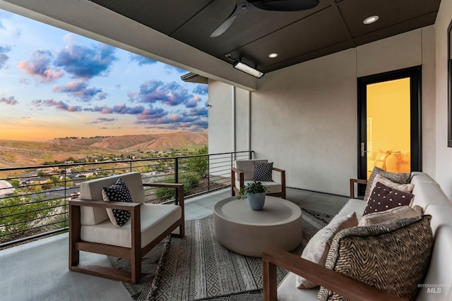 4135 N Hawkeye Pl, Boise, ID 83703 - balcony featuring ceiling fan