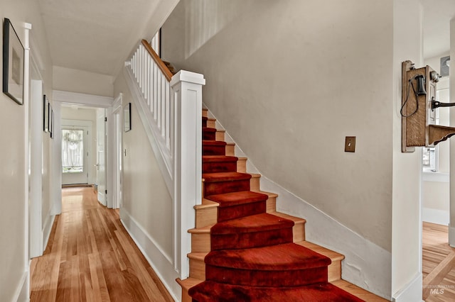 1707 W Resseguie St, Boise, ID 83702 - stairs with wood finished floors and healthy amount of natural light