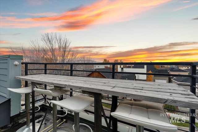 476 E Thurman Mill St, Garden City, ID 83714 - view of balcony at dusk