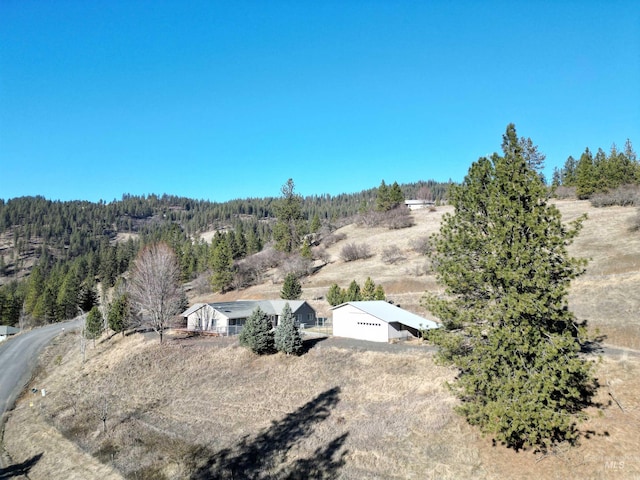 aerial view with a rural view