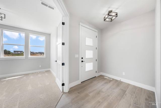 entryway featuring light wood-type flooring