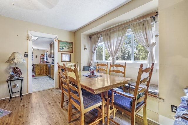 3242 S 2000 E, Wendell, ID 83355 - dining area featuring light wood-style floors and a textured ceiling
