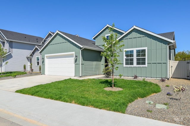 8900 W Snow Wolf Dr, Star, ID 83669 - single story home with board and batten siding, an attached garage, and concrete driveway