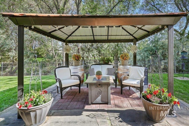 1404 Sandal Crk, Nampa, ID 83686 - view of patio featuring a gazebo