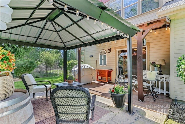 1404 Sandal Crk, Nampa, ID 83686 - view of patio / terrace featuring a gazebo and area for grilling