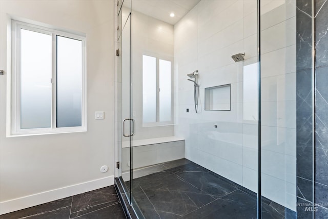 bathroom with an enclosed shower