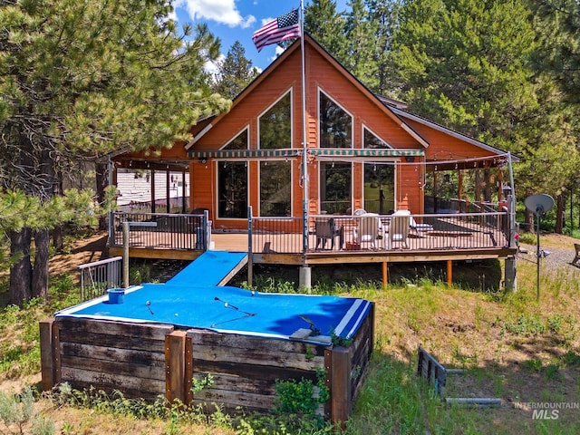 10389 Gamann Dr, Cascade, ID 83611 - rear view of house featuring a deck