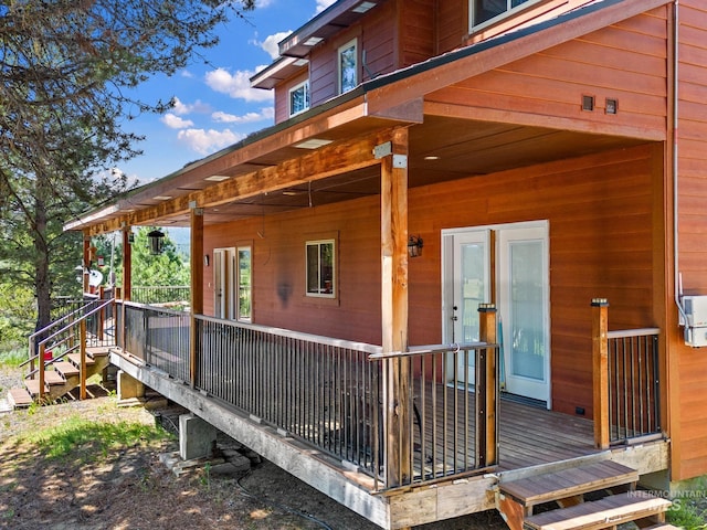 10389 Gamann Dr, Cascade, ID 83611 - view of wooden terrace