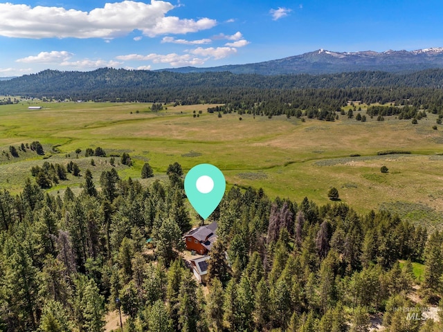 10389 Gamann Dr, Cascade, ID 83611 - aerial view of a mountain backdrop and a forest