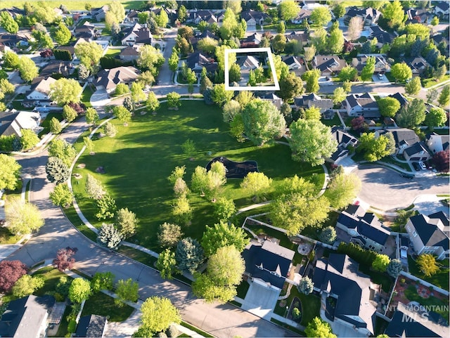aerial perspective of suburban area