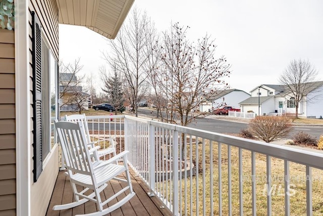 balcony with a residential view