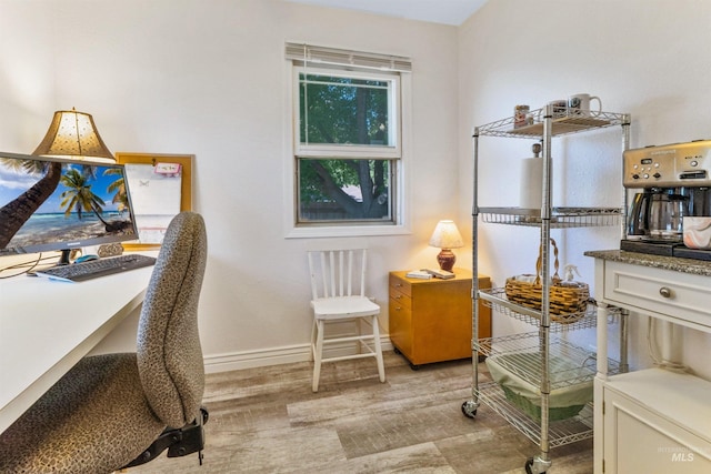 office area with baseboards