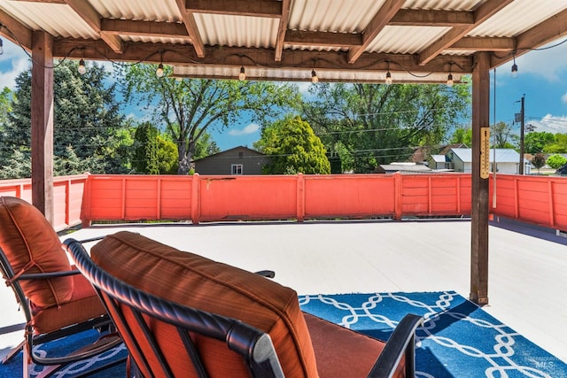 view of patio / terrace with fence
