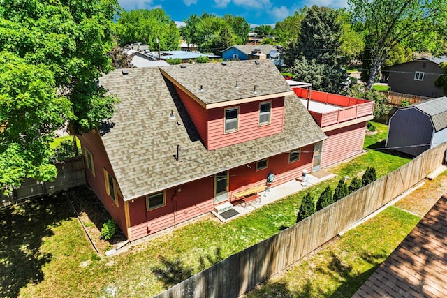 view from above of property