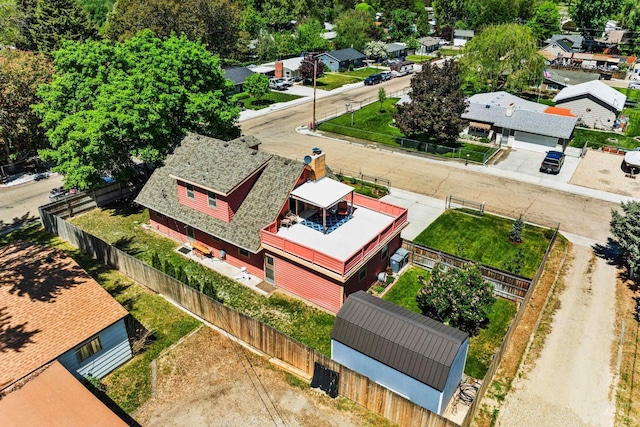 aerial perspective of suburban area