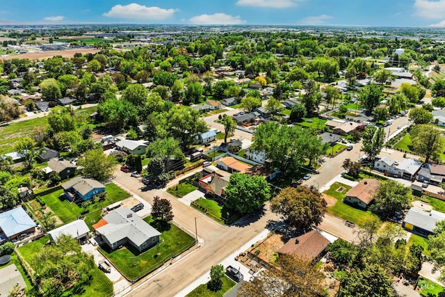aerial view of residential area