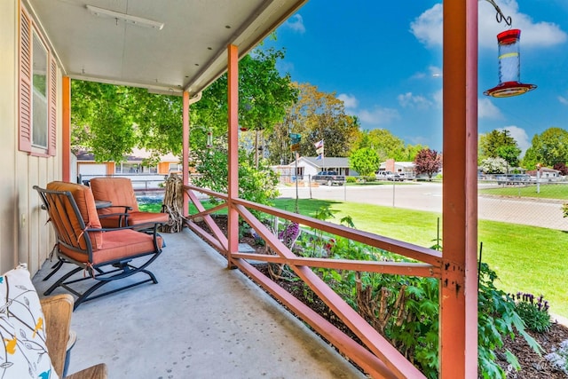 view of patio featuring covered porch