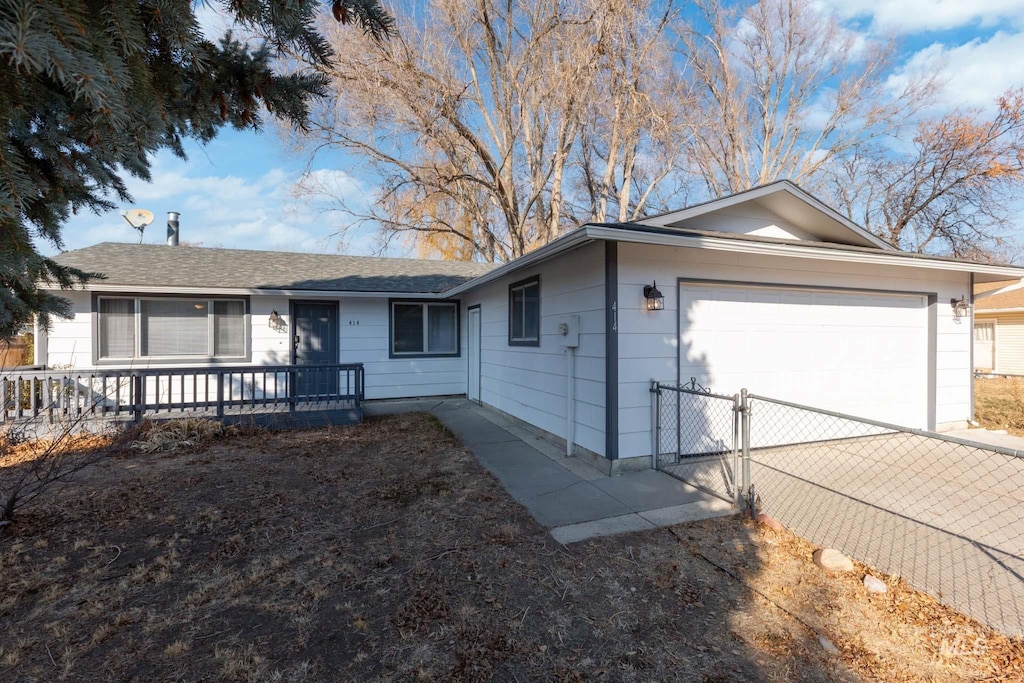 ranch-style house with a garage