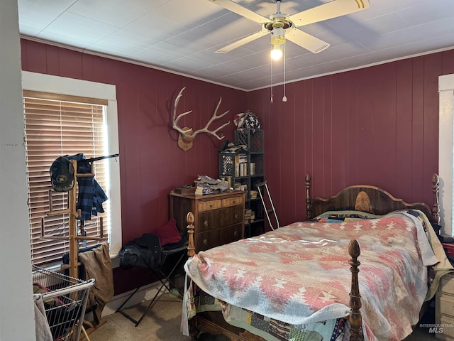 145 N Lincoln, Oakley, ID 83346 - carpeted bedroom with ceiling fan
