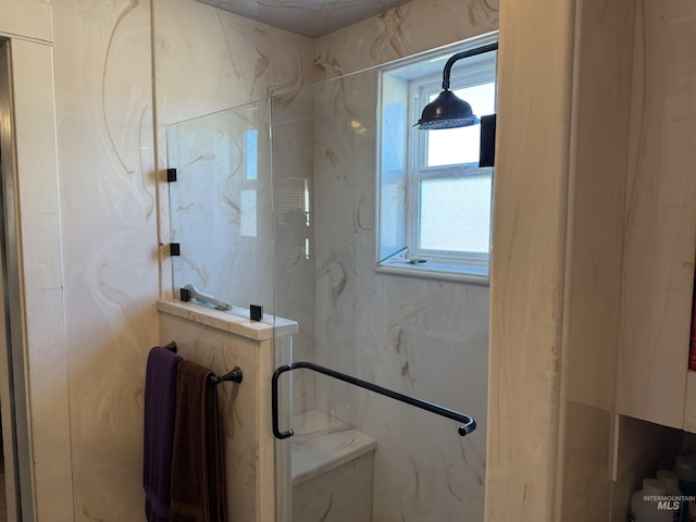 145 N Lincoln, Oakley, ID 83346 - full bathroom featuring a marble finish shower