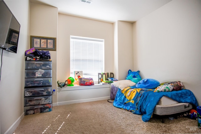 view of carpeted bedroom