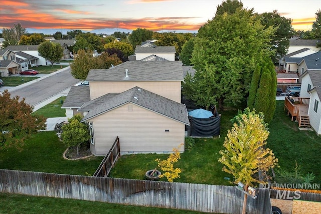 bird's eye view featuring a residential view