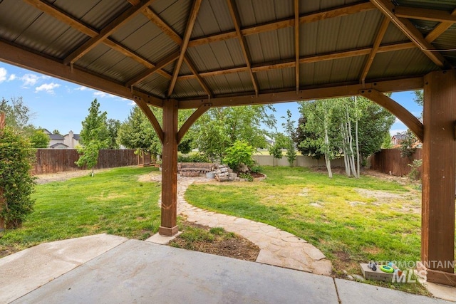 12339 W Foxhaven St, Star, ID 83669 - fenced backyard with a patio area and a gazebo