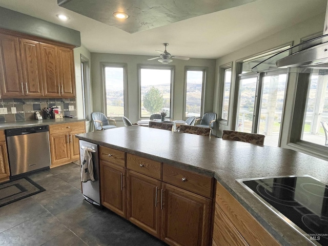 2655 13th St, Clarkston, WA 99403 - kitchen with dishwasher, black electric cooktop, plenty of natural light, and recessed lighting