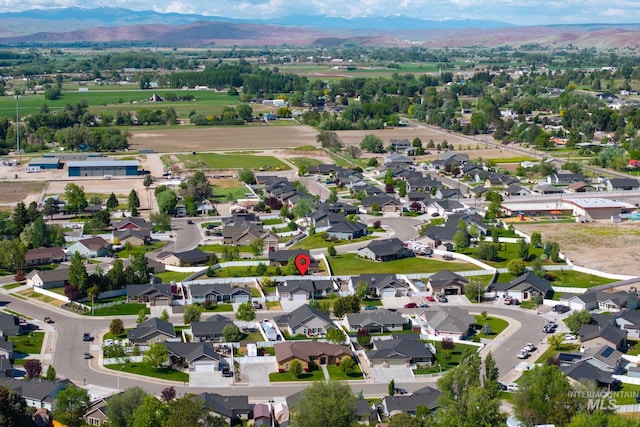 2026 Kelly Dr, Payette, ID 83661 - aerial overview of property's location featuring a mountainous background