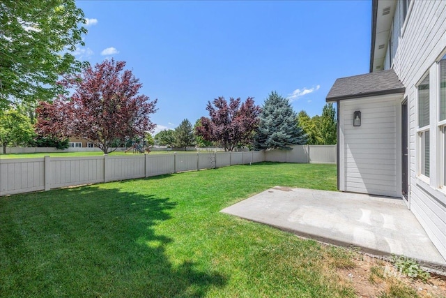 1499 E Sicily St, Meridian, ID 83642 - fenced backyard with a patio