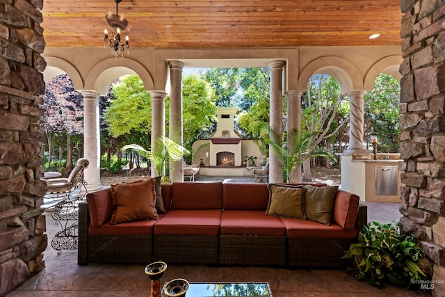 view of sunroom
