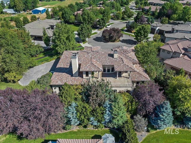 aerial perspective of suburban area