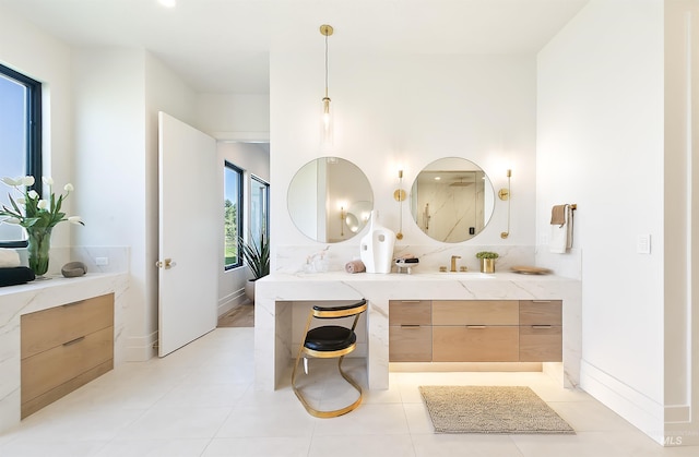 680 N Delehaye Ave, Eagle, ID 83616 - full bath featuring vanity, baseboards, and tile patterned floors