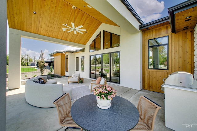 680 N Delehaye Ave, Eagle, ID 83616 - view of patio with outdoor lounge area and a ceiling fan